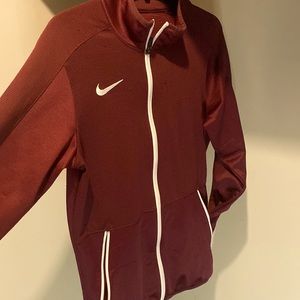 Nike Dri-Fit Burgundy Zip-Up